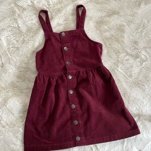 Cat and Jack girls corduroy jumper. Size Medium (7/8). Color Maroon.